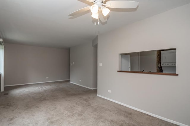 430 Brandy Dr Unit C, Crystal Lake, IL 60014 - empty room with carpet, a ceiling fan, and baseboards