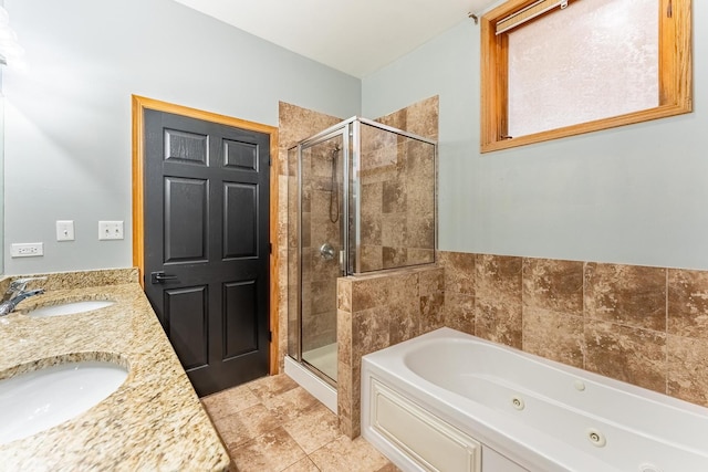 1107 S Independence Blvd Unit 1, Chicago, IL 60624 - full bathroom featuring a stall shower, a sink, and a jetted tub