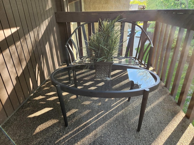 view of patio with a balcony