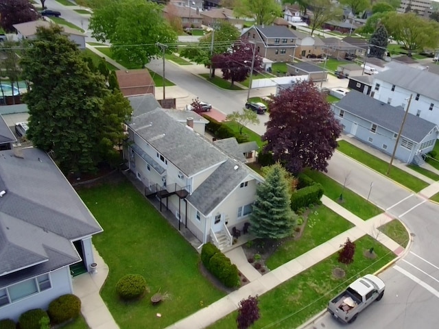 aerial perspective of suburban area