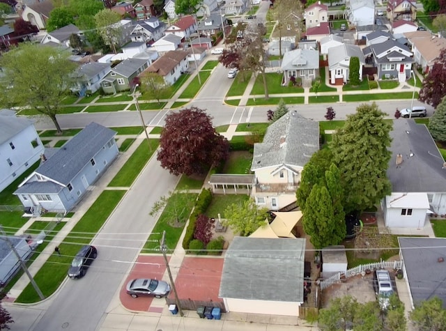 aerial view of residential area