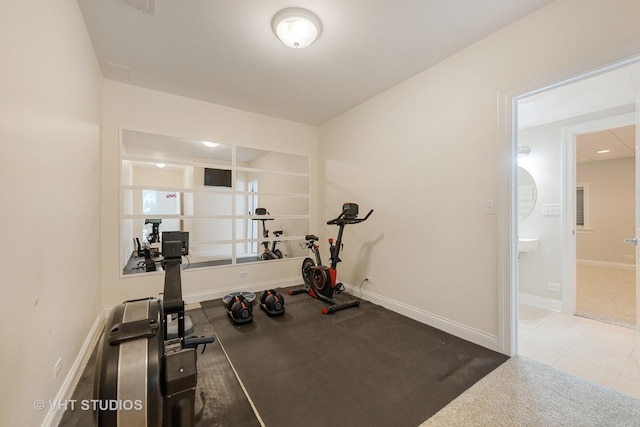 8250 Steepleside Dr, Burr Ridge, IL 60527 - exercise room featuring baseboards
