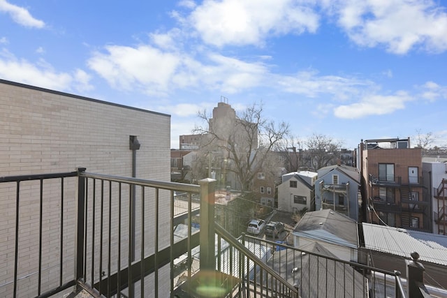 balcony with a residential view