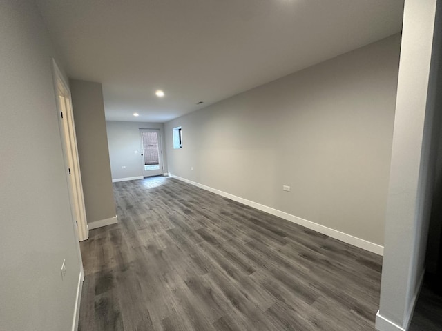 302 S 7th Ave, Maywood, IL 60153 - empty room featuring dark wood-style floors, baseboards, and recessed lighting