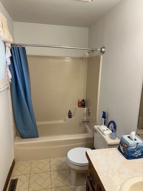 3806 Juniper Ave, Joliet, IL 60431 - bathroom with shower / bath combo with shower curtain, vanity, and toilet