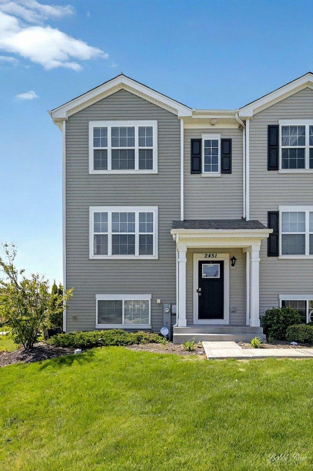2451 Alison Ave, Pingree Grove, IL 60140 - view of front facade featuring a front lawn