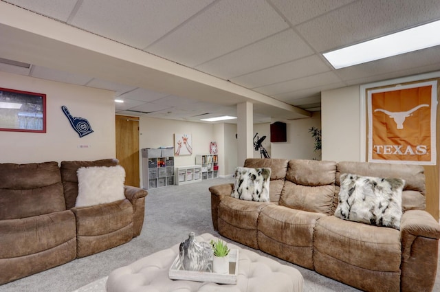 646 E Weston Ct, Round Lake Beach, IL 60073 - living room with carpet and a paneled ceiling