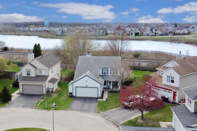 646 E Weston Ct, Round Lake Beach, IL 60073 - aerial perspective of suburban area featuring a large body of water