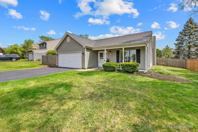 1140 Division St, Geneva, IL 60134 - single story home featuring an attached garage, asphalt driveway, and covered porch
