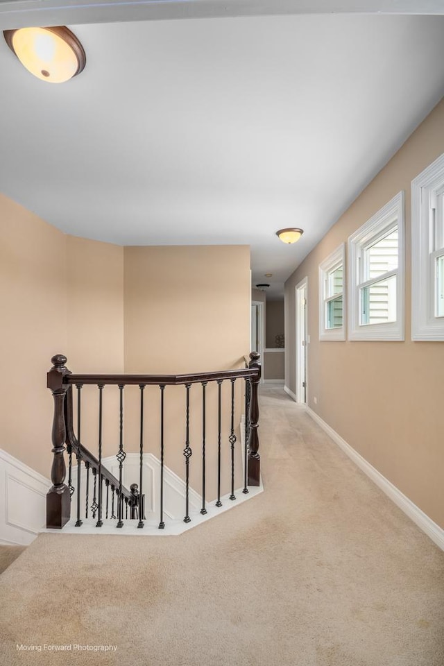 1770 Oxford Dr, Mundelein, IL 60060 - hall with an upstairs landing and light colored carpet