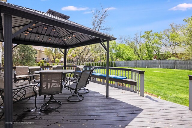 1770 Oxford Dr, Mundelein, IL 60060 - deck with a gazebo and outdoor dining space