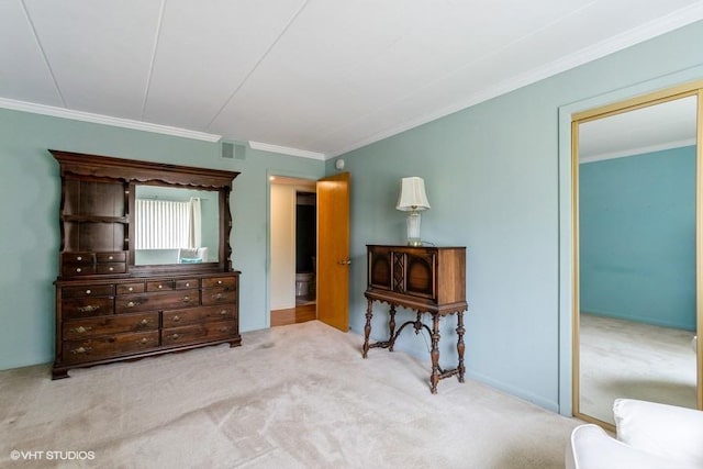 2900 Maple Ave Unit 13D, Downers Grove, IL 60515 - bedroom featuring ornamental molding and carpet flooring