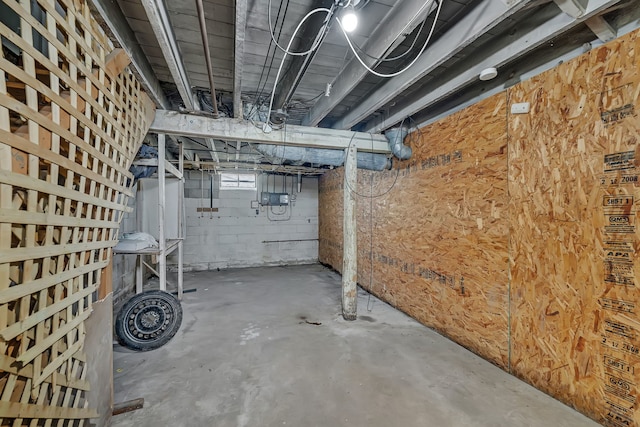 view of basement