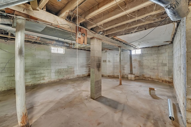 view of basement