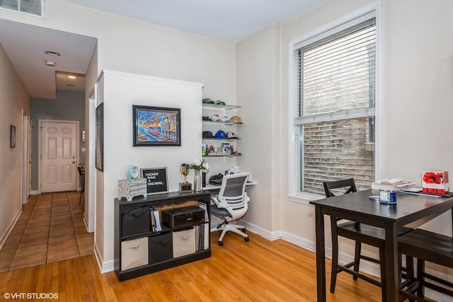 2232 W Homer St, Chicago, IL 60647 - office space with light wood-style floors, baseboards, and recessed lighting