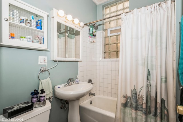 2232 W Homer St, Chicago, IL 60647 - bathroom with toilet, shower / tub combo, and a sink