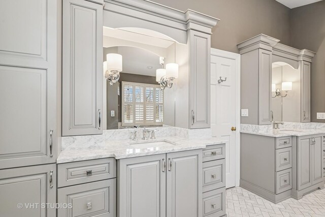 3937 Lakeview Ct, Long Grove, IL 60047 - full bathroom featuring two vanities