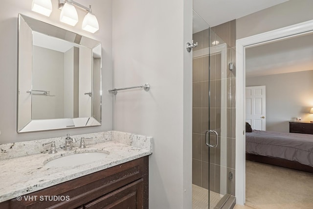 3937 Lakeview Ct, Long Grove, IL 60047 - ensuite bathroom with a stall shower and vanity
