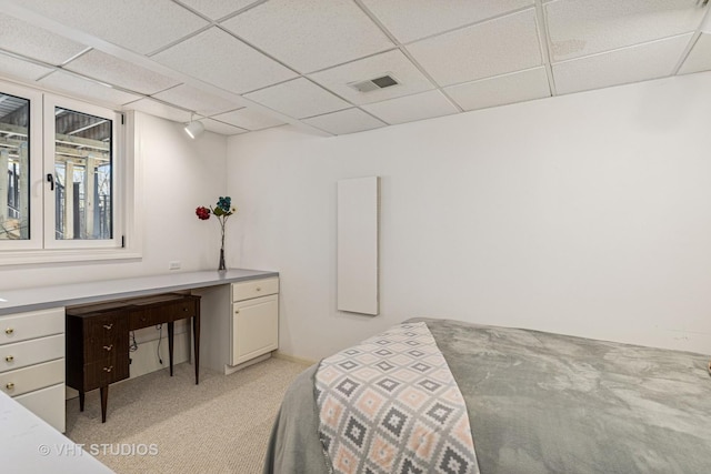 3937 Lakeview Ct, Long Grove, IL 60047 - bedroom featuring a paneled ceiling and light carpet