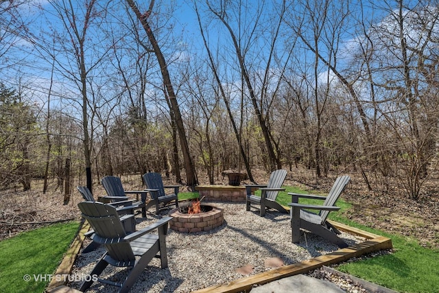 3937 Lakeview Ct, Long Grove, IL 60047 - view of yard with a fire pit