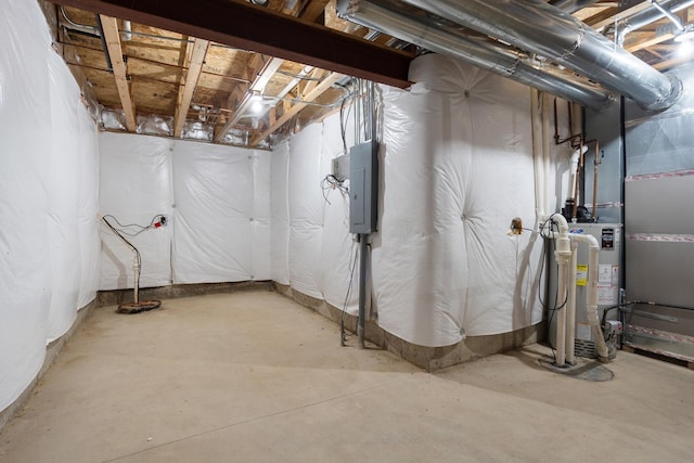 2904 Portage St, Naperville, IL 60564 - unfinished below grade area with electric panel and water heater