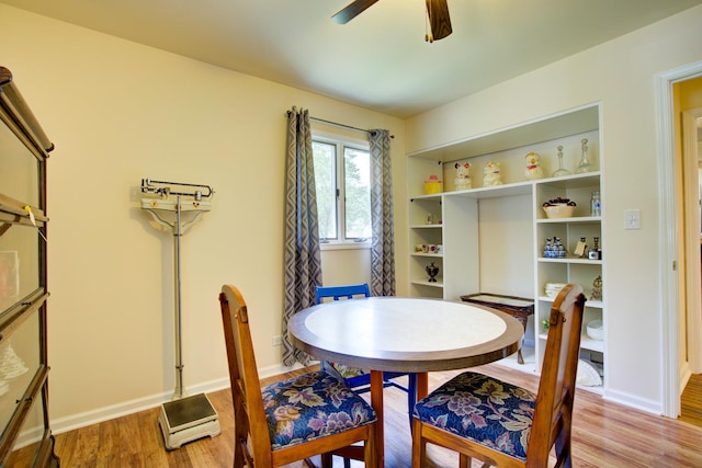 2006 Bristol Ct, Naperville, IL 60565 - dining area with light wood-type flooring, ceiling fan, and baseboards