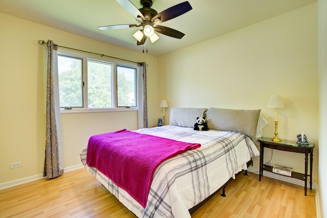2006 Bristol Ct, Naperville, IL 60565 - bedroom with wood finished floors, baseboards, and ceiling fan