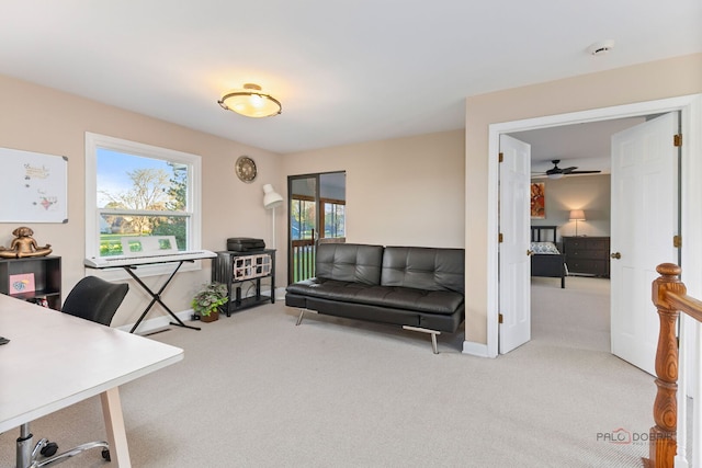 5538 Prairiemoor Ln, Long Grove, IL 60047 - office space with carpet and a ceiling fan