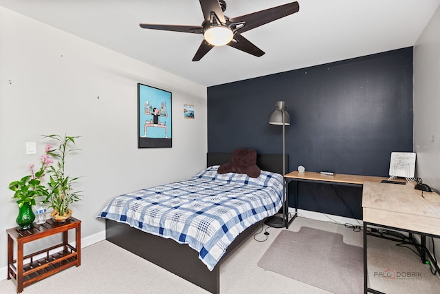 5538 Prairiemoor Ln, Long Grove, IL 60047 - bedroom featuring carpet floors, baseboards, and a ceiling fan