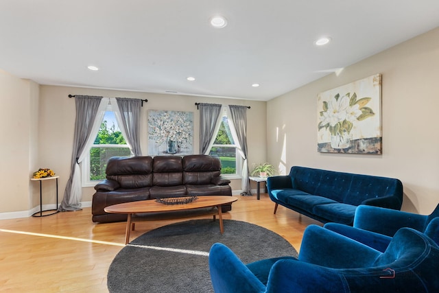 5538 Prairiemoor Ln, Long Grove, IL 60047 - living room with wood finished floors, recessed lighting, and baseboards