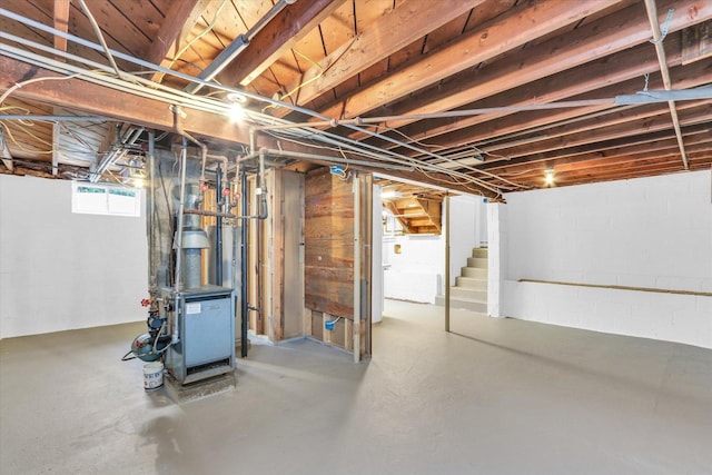 basement with stairway