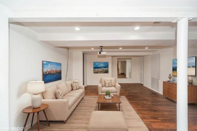 1727 Dundee Rd, Northbrook, IL 60062 - living room with wood finished floors and recessed lighting