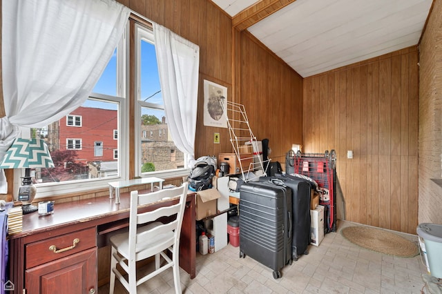 3310 S Lowe St, Chicago, IL 60616 - home office featuring wood walls