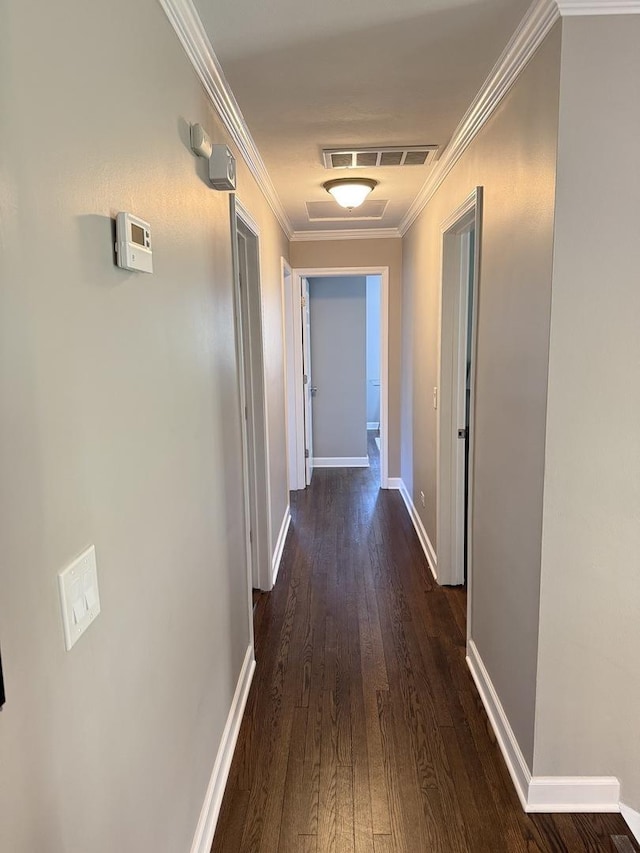 11 S Roberts Rd, Inverness, IL 60067 - hallway featuring wood finished floors, crown molding, and baseboards