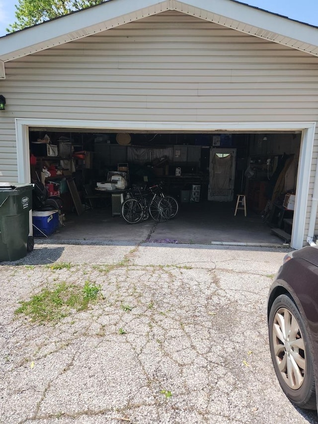 14636 Clark St, Dolton, IL 60419 - garage featuring asphalt driveway
