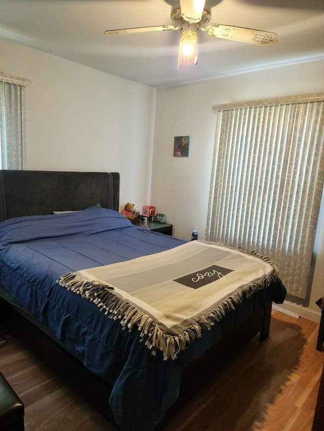 14636 Clark St, Dolton, IL 60419 - bedroom with wood finished floors and a ceiling fan