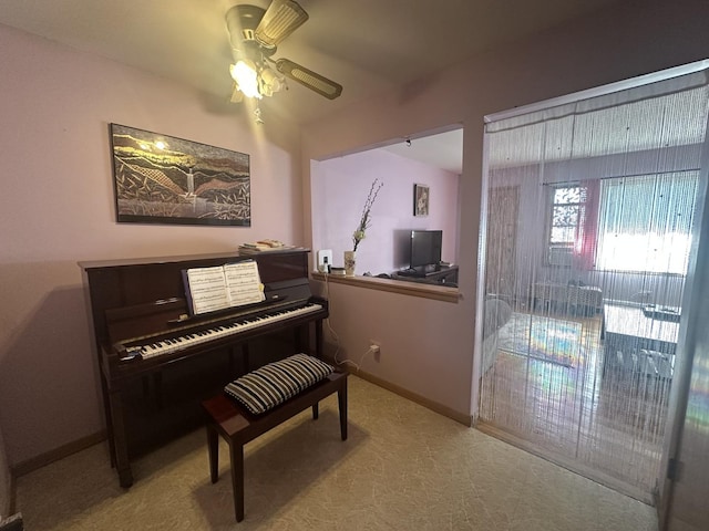 16 King Arthur Ct Unit 16, Northlake, IL 60164 - sitting room with a ceiling fan and baseboards