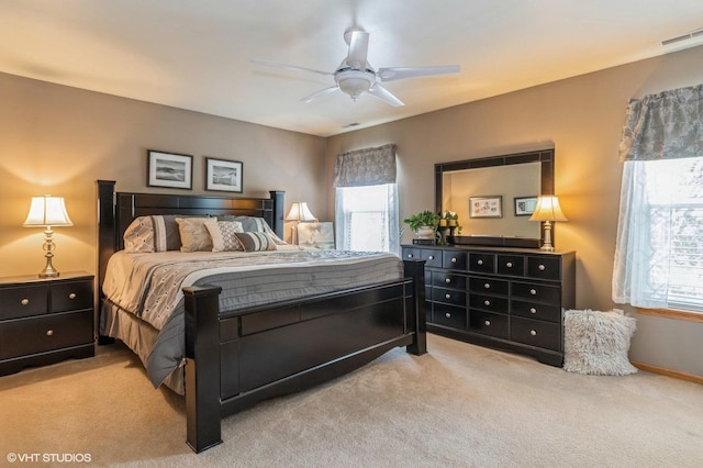 1722 John St, Yorkville, IL 60560 - carpeted bedroom featuring ceiling fan and baseboards