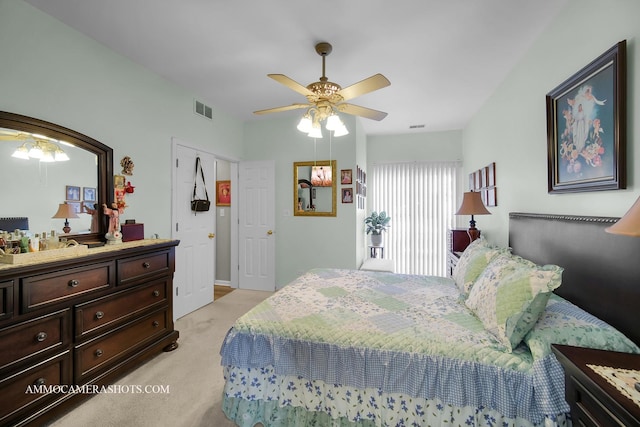 1677 Brightwood Pl Unit 8B, Aurora, IL 60506 - bedroom featuring light colored carpet and a ceiling fan