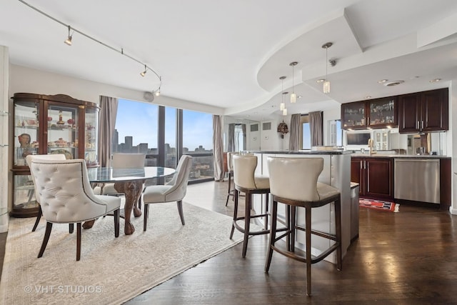 1122 N Clark St Unit 3301-10, Chicago, IL 60610 - dining area with dark wood finished floors