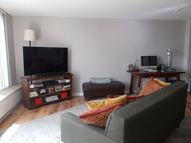 5455 N Sheridan Rd Unit 408, Chicago, IL 60640 - living room featuring wood finished floors and baseboards