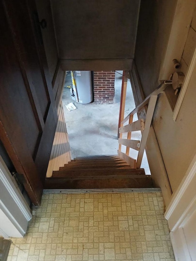 929 Garfield Pl, Danville, IL 61832 - stairway featuring water heater