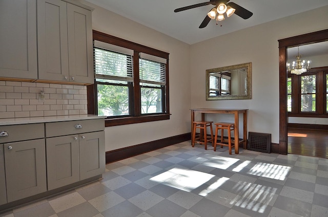 2573 State Route 17th Hwy, Toluca, IL 61369 - dining space with light floors, healthy amount of natural light, baseboards, and a ceiling fan