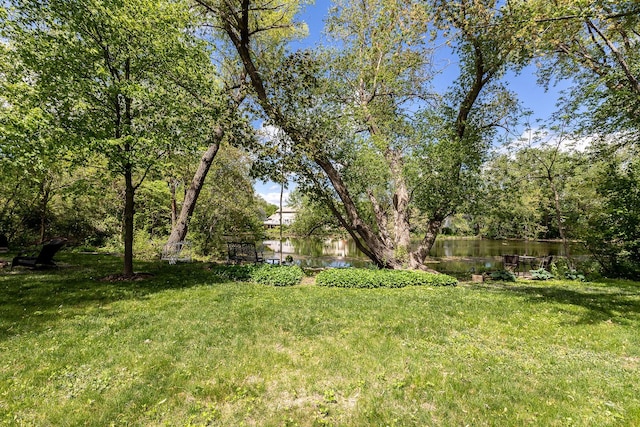 7038 Bentley Dr, Gurnee, IL 60031 - view of grassy yard with a water view