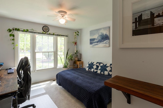 7038 Bentley Dr, Gurnee, IL 60031 - bedroom featuring a desk, carpet flooring, and ceiling fan