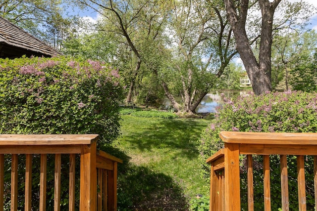 7038 Bentley Dr, Gurnee, IL 60031 - view of green lawn with a water view