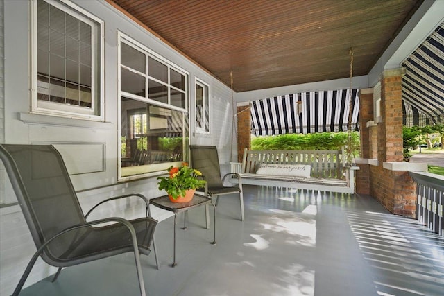 view of patio / terrace with a porch