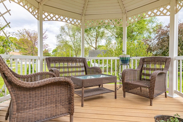 25037 W Liberty Dr, Channahon, IL 60410 - wooden terrace with a gazebo