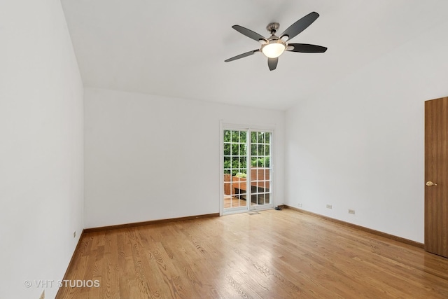 6109 Golfview Dr Unit 6109, Gurnee, IL 60031 - empty room with a ceiling fan, light wood-style flooring, and lofted ceiling