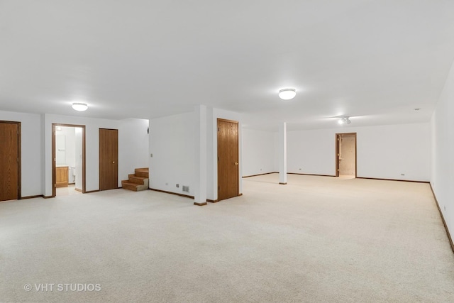 6109 Golfview Dr Unit 6109, Gurnee, IL 60031 - finished below grade area with stairway and light colored carpet